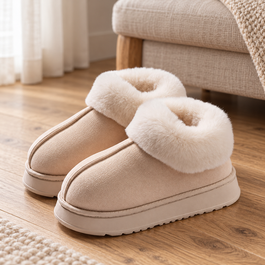 Mufella Women’s Short Furry-Lined Shoes – Elegant Warmth & Everyday Comfort
